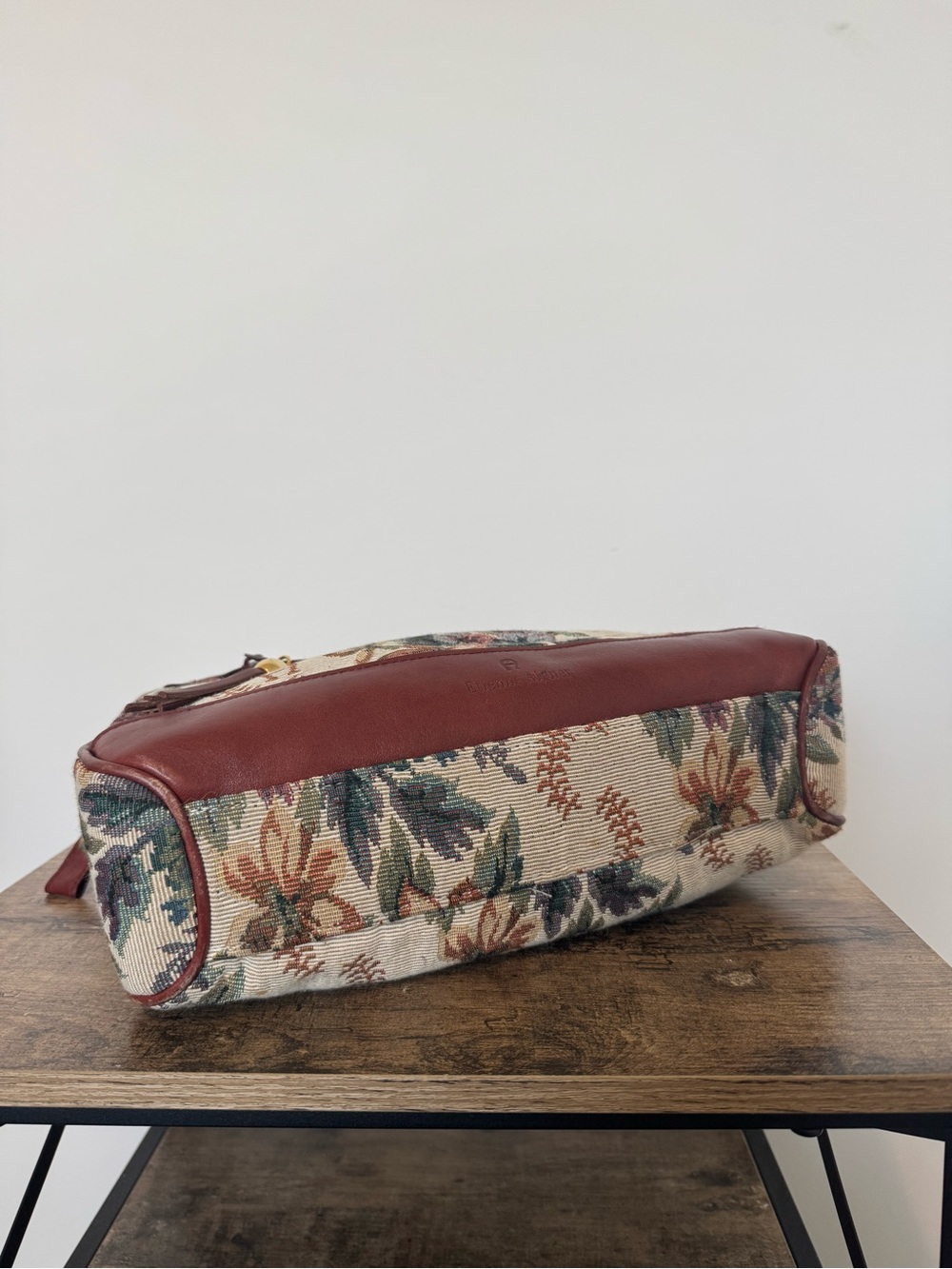 Vintage Etienne Aigner Floral Tapestry Top-Handle Satchel Handbag - Picture 8 of 15